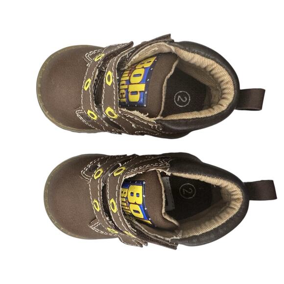Vtg 2005 Bob the Builder Baby Toddler Work Boots Sz 2 Buster Brown Shoes Y2K - Picture 4 of 10